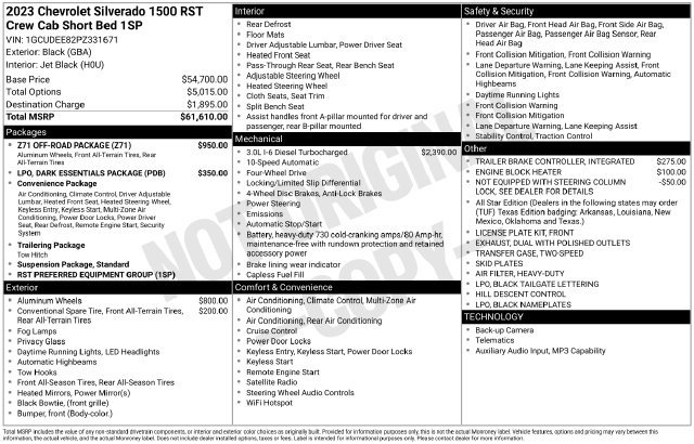 Used 2023 Chevrolet Silverado 1500 RST w/ Z71 Off-Road Package AWD/4WD image 6