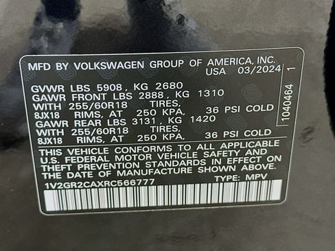 Used 2024 Volkswagen Atlas Peak Edition SEL AWD/4WD image 49