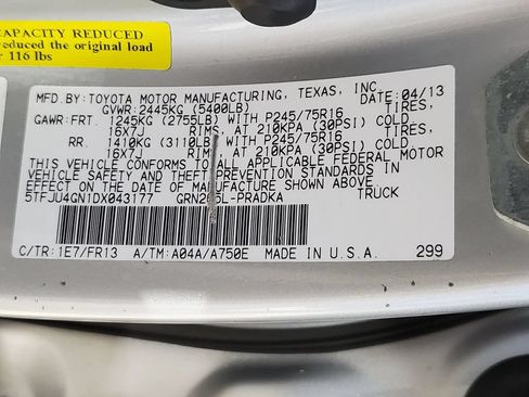 Used 2013 Toyota Tacoma PreRunner w/ Convenience Pkg RWD image 34