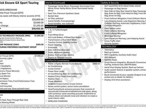 Used 2024 Buick Encore GX Sport Touring w/ Advanced Technology Package FWD image 2