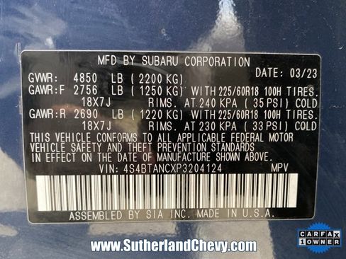 Used 2023 Subaru Outback Limited image 45