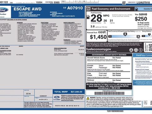 Used 2020 Ford Escape S AWD/4WD image 5