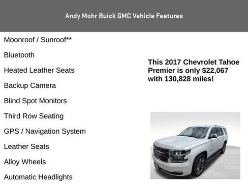 Used 2017 Chevrolet Tahoe Premier AWD/4WD image 4