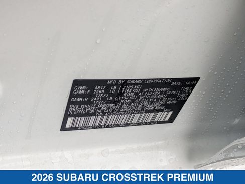 Certified 2026 Subaru Crosstrek 2.5i Premium AWD/4WD image 29