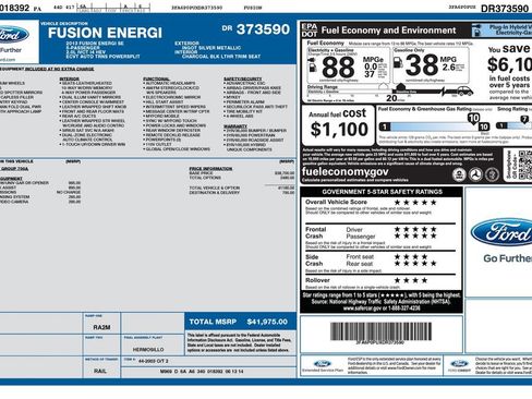 Used 2013 Ford Fusion Energi SE FWD image 2