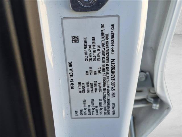 Used 2021 Tesla Model 3 Standard Range Plus RWD image 16