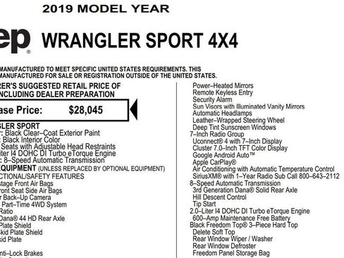 Used 2019 Jeep Wrangler Sport S image 17