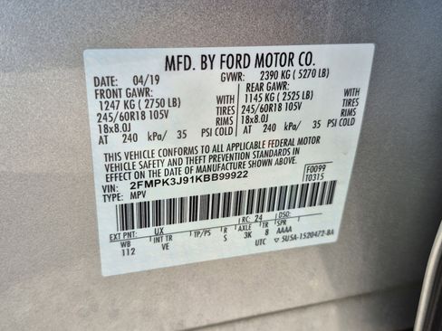 Used 2019 Ford Edge SEL w/ Equipment Group 201A FWD image 32