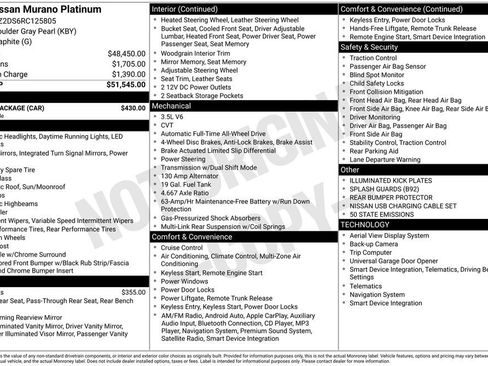 Certified 2024 Nissan Murano Platinum w/ Cargo Package image 7