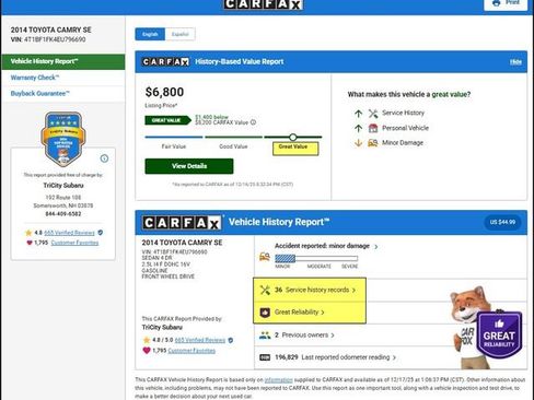 Used 2014 Toyota Camry SE image 10