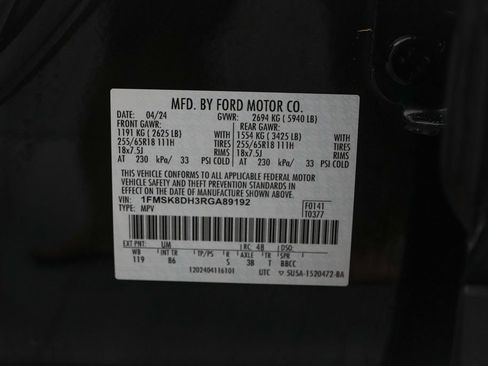 Certified 2024 Ford Explorer XLT AWD/4WD image 25