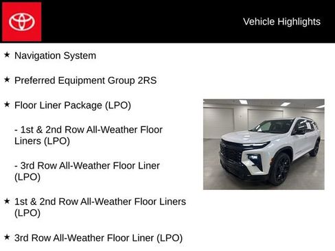 Used 2024 Chevrolet Traverse RS w/ LPO, Floor Liner Package AWD/4WD image 5