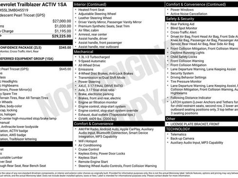 Used 2021 Chevrolet TrailBlazer ACTIV w/ Driver Confidence Package AWD/4WD image 17