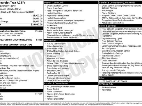 Certified 2024 Chevrolet Trax ACTIV w/ Driver Confidence Package FWD image 2