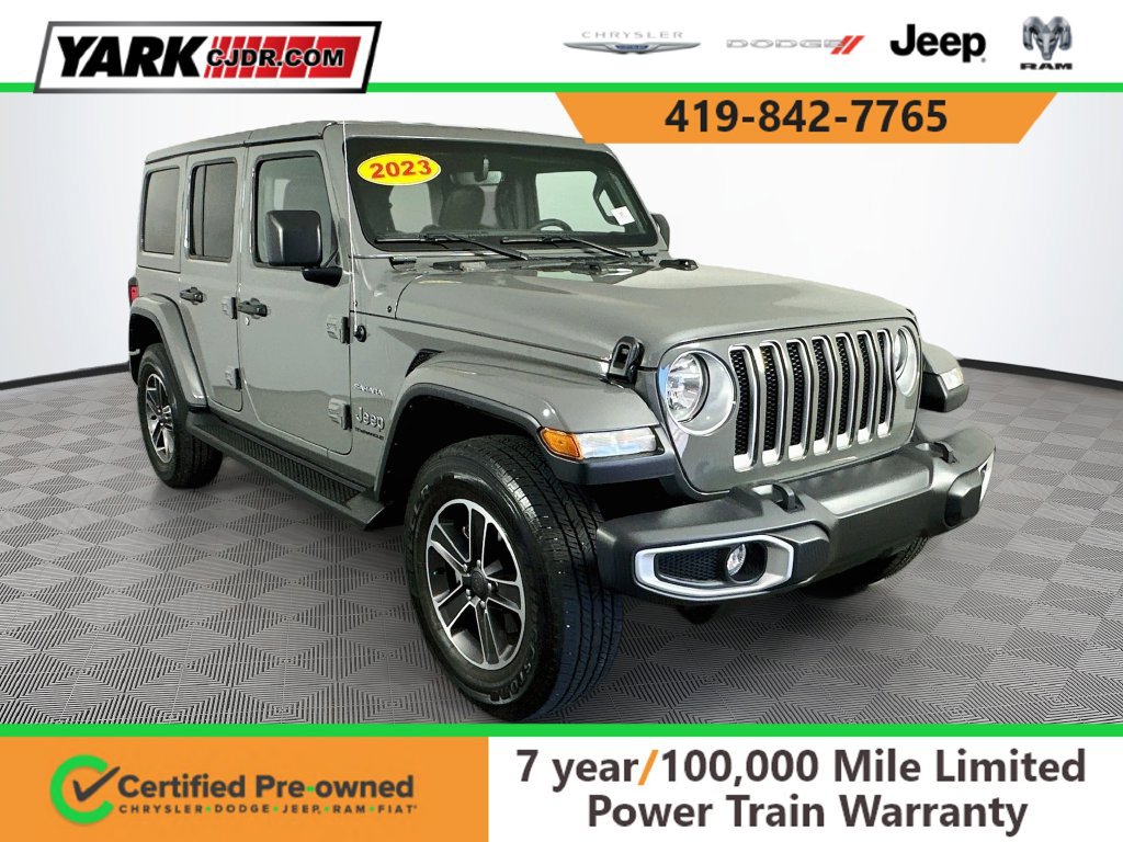 Certified 2023 Jeep Wrangler Unlimited Sahara AWD/4WD 360° Tour
