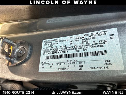 Certified 2023 Lincoln Corsair Reserve w/ Equipment Group 201A AWD/4WD image 30