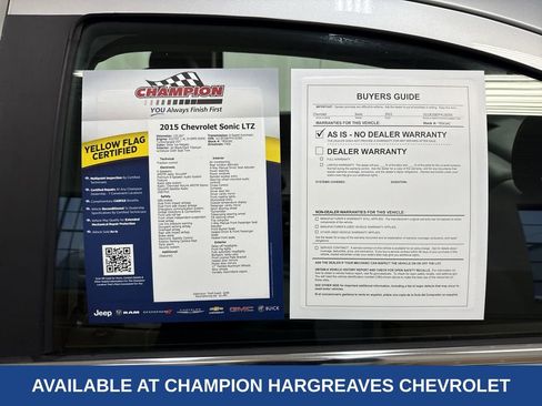 Certified 2015 Chevrolet Sonic LTZ image 44