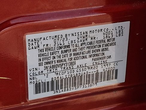 Certified 2023 Nissan Sentra SR w/ SR Premium Package FWD image 28