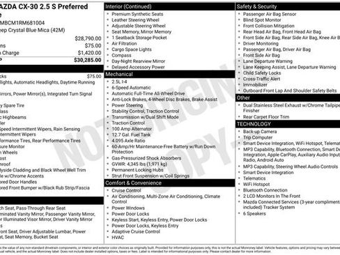 Used 2024 MAZDA CX-30 AWD 2.5 S w/ Preferred Package image 6