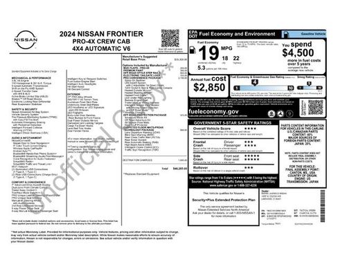 Certified 2024 Nissan Frontier PRO-4X w/ Pro Convenience Package AWD/4WD image 6