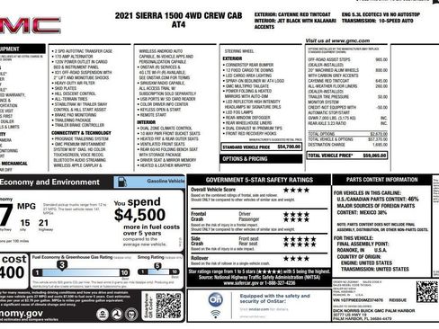 Used 2021 GMC Sierra 1500 AT4 image 3