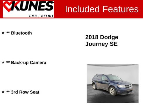 Used 2018 Dodge Journey SE w/ Connectivity Group FWD image 2