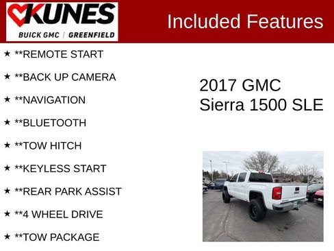 Used 2017 GMC Sierra 1500 SLE w/ SLE Value Package image 2