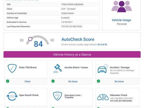 Used 2018 Ford Escape SEL AWD/4WD image 2
