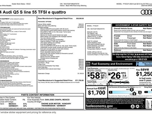 Used 2024 Audi Q5 e Prestige w/ Prestige Package image 3