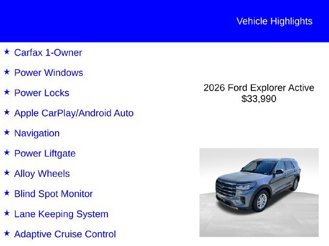 Used 2026 Ford Explorer Active RWD image 2