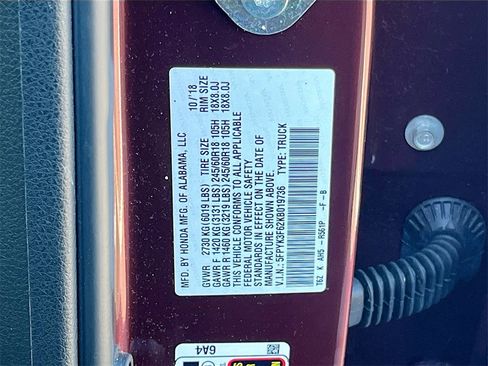 Used 2019 Honda Ridgeline RTL-T image 31