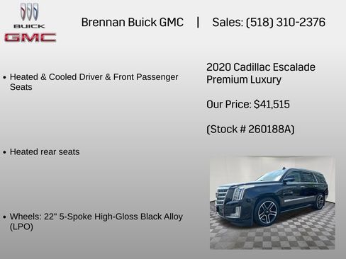 Used 2020 Cadillac Escalade Premium Luxury AWD/4WD image 35