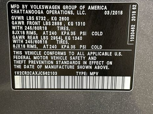 Used 2018 Volkswagen Atlas SE FWD image 40