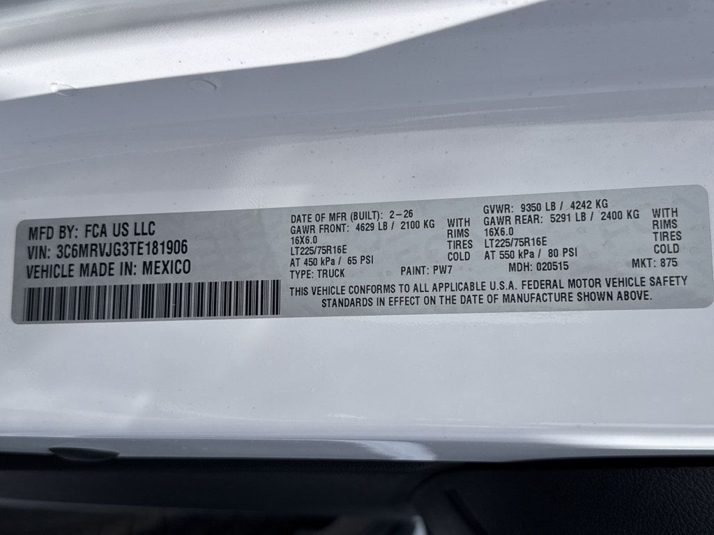 New 2026 RAM ProMaster 3500 FWD image 34