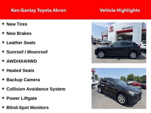 Used 2021 Alfa Romeo Stelvio Sprint w/ Sun & Sound Package AWD/4WD image 2