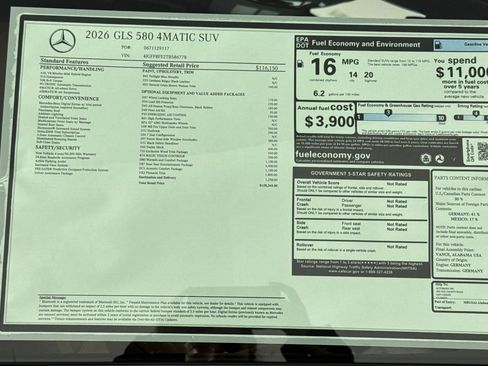 New 2026 Mercedes-Benz GLS 580 GLS 580 image 31