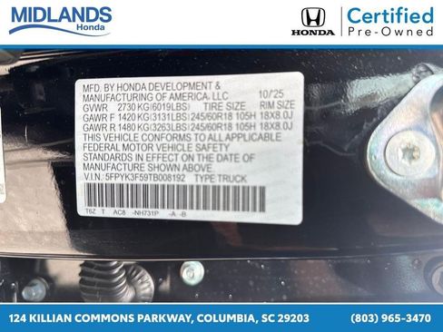 Used 2026 Honda Ridgeline RTL image 31