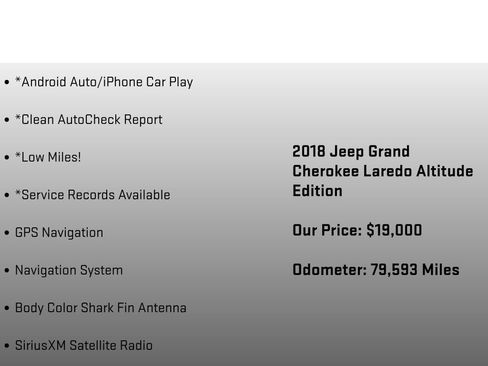 Used 2018 Jeep Grand Cherokee Altitude AWD/4WD image 31