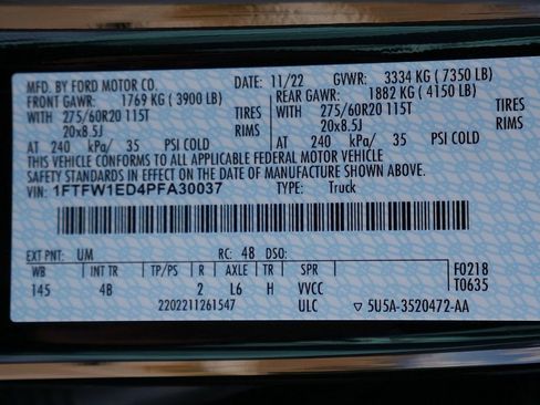 Used 2023 Ford F150 XLT w/ Equipment Group 302A High AWD/4WD image 74