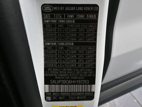 Used 2017 Land Rover Range Rover Evoque SE image 48