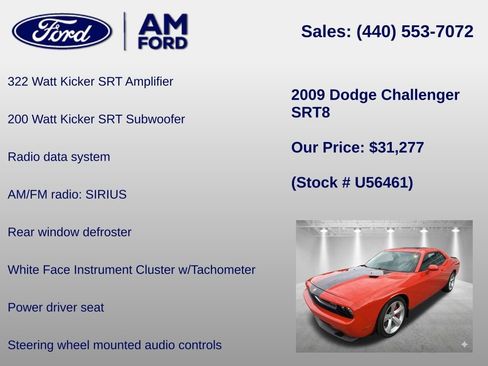 Used 2009 Dodge Challenger SRT8 w/ SRT Option Group II RWD image 12