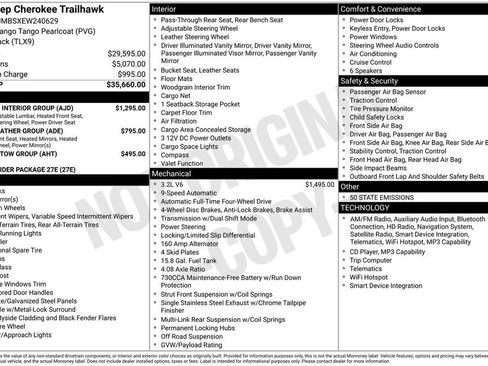 Used 2014 Jeep Cherokee Trailhawk w/ Leather Interior Group image 6