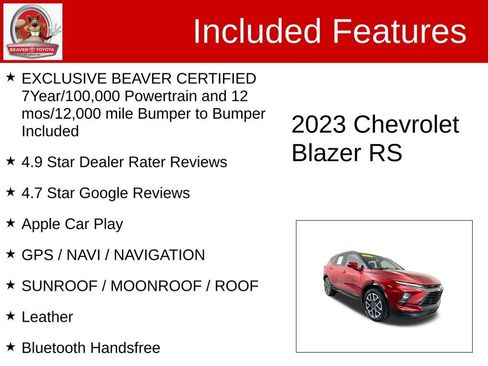 Used 2023 Chevrolet Blazer RS w/ Enhanced Convenience Package FWD image 4