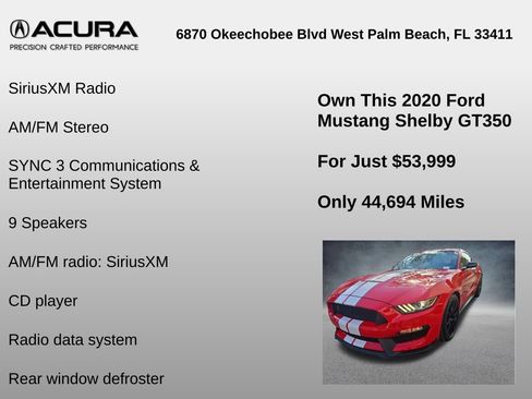 Used 2020 Ford Mustang Shelby GT350 w/ Technology Package image 12