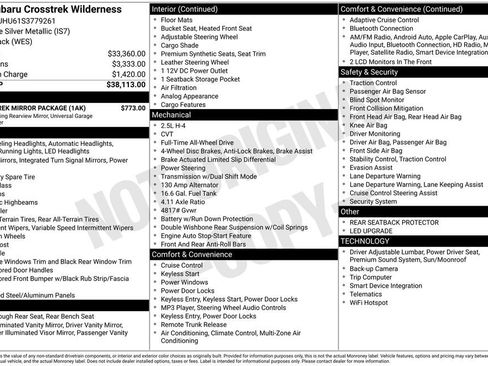 Used 2025 Subaru Crosstrek 2.5i Wilderness w/ Crosstrek Mirror Package image 41
