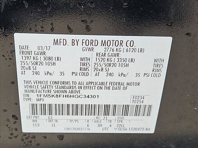 Used 2017 Ford Explorer Limited w/ Equipment Group 301A AWD/4WD image 13