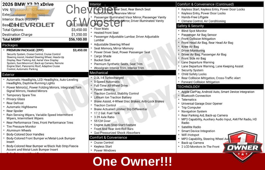 Used 2026 BMW X3 xDrive30i AWD/4WD image 1