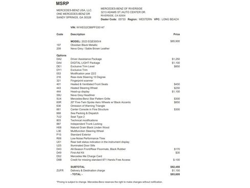 Certified 2023 Mercedes-Benz EQE 500 4MATIC Sedan w/ Exclusive Trim Package image 25