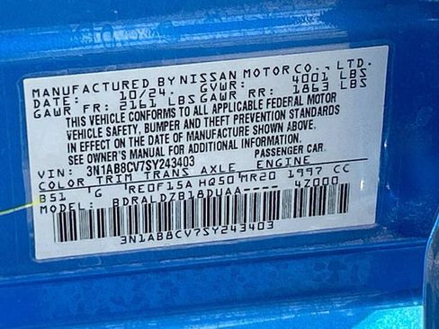 Used 2025 Nissan Sentra SV w/ All-Weather Package FWD image 30
