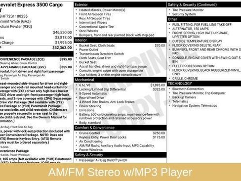 Used 2025 Chevrolet Express 3500 Work Van w/ Driver Convenience Package image 6